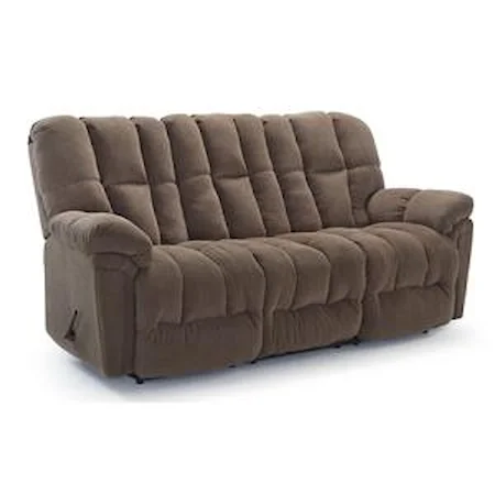 Casual Plush Power Reclining Sofa with Full-Coverage Chaise Legrest